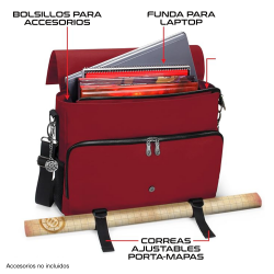 Maletín Deluxe al Hombro en "Piel de Dragón Rojo" - ENHANCE Collector's Edition