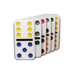 DOMINO DOBLE 6 COLORS METAL BOX